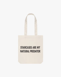 Staircases Are My Natural Predator Graphic Tote Bag