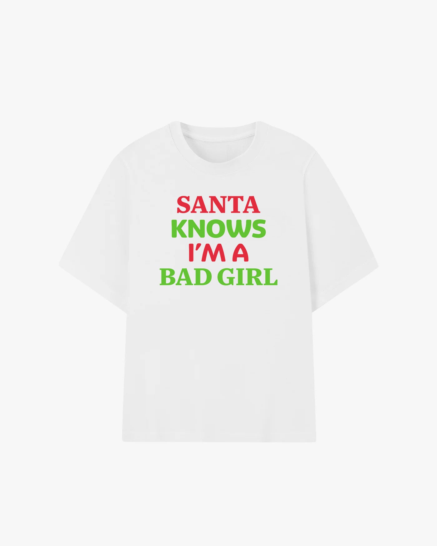 Santa Knows I'm A Bad Girl Graphic T-shirt