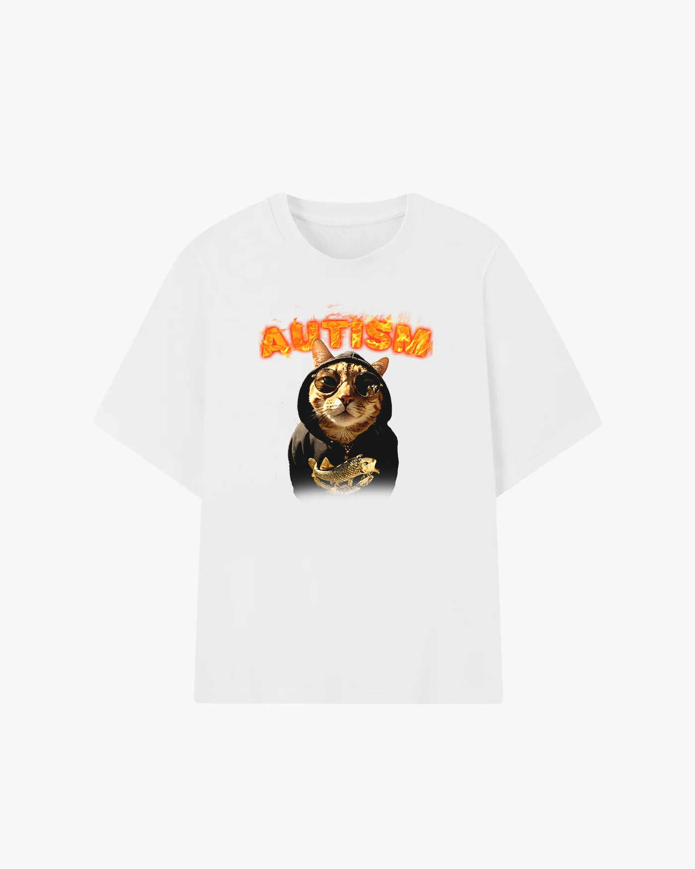 Autistic Cat Graphic T-shirt
