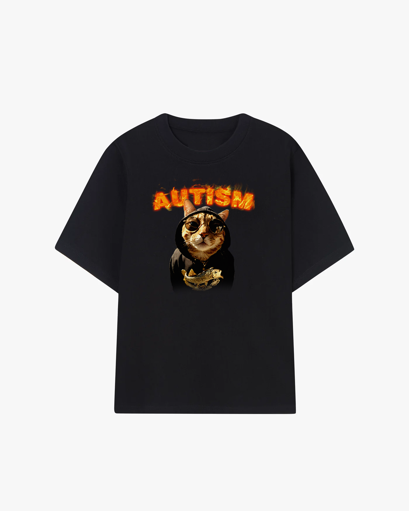 Autistic Cat Graphic T-shirt