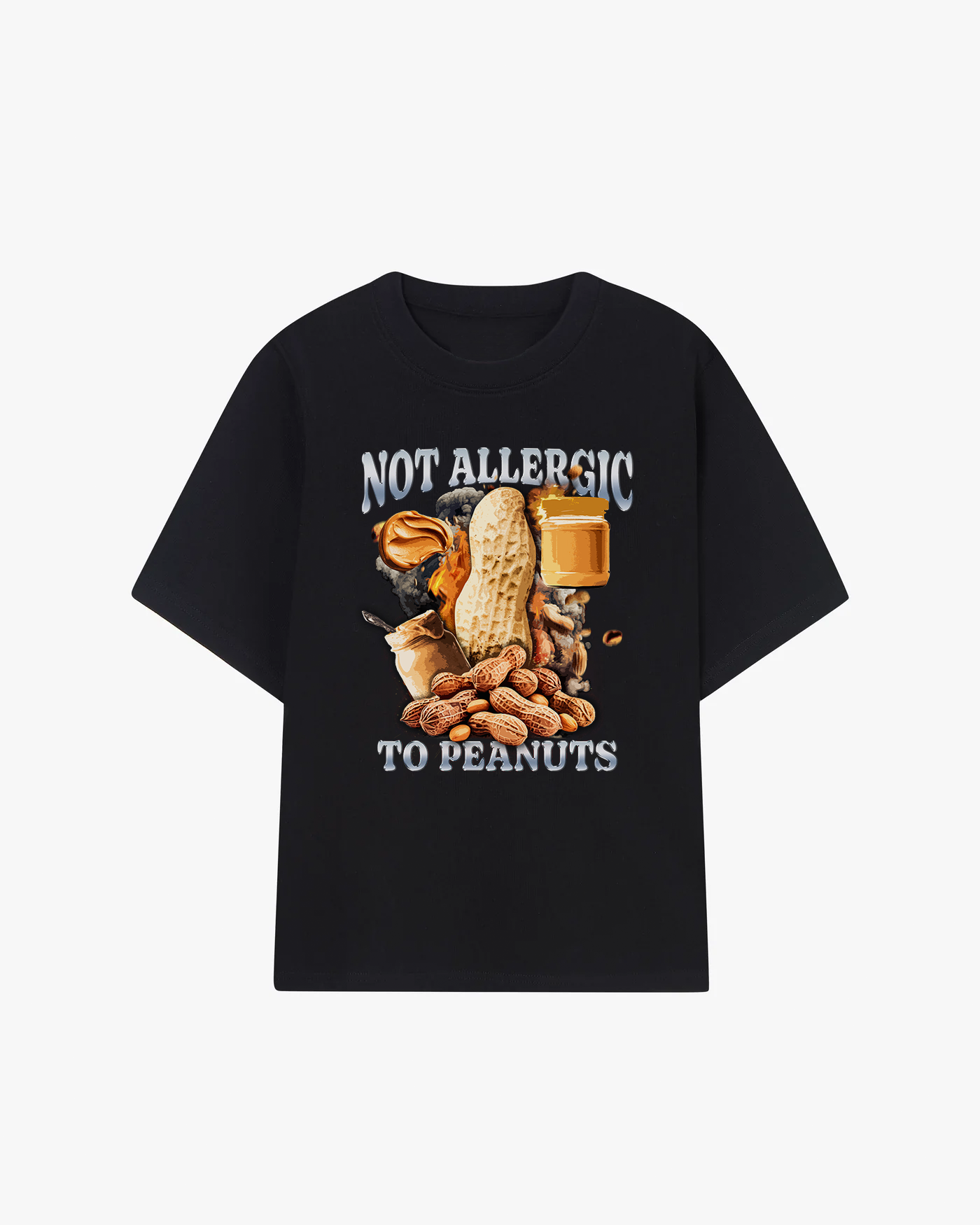 Not Allergic To Peanuts Graphic T-shirt
