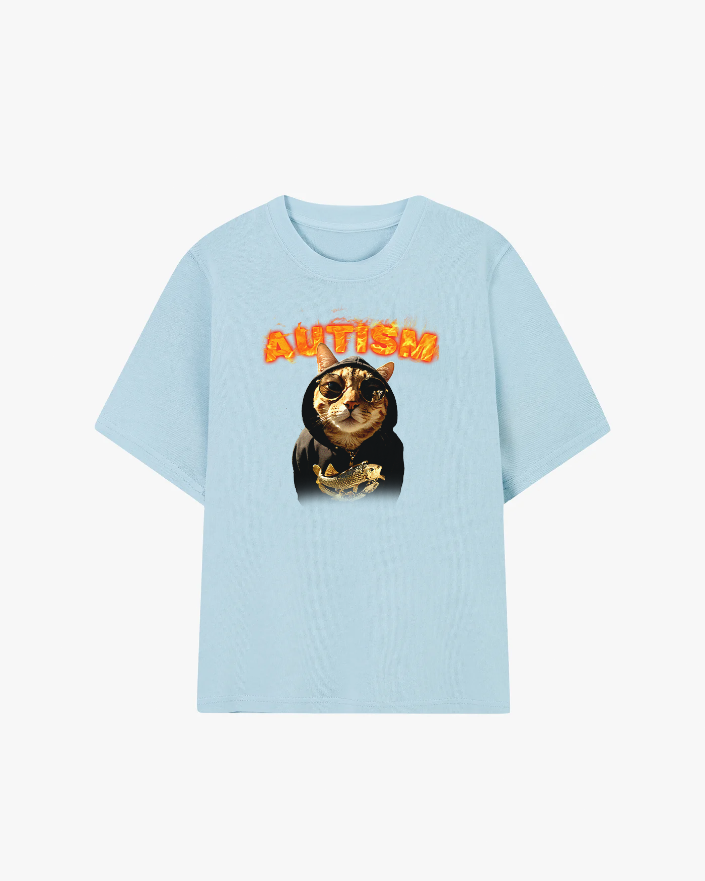 Autistic Cat Graphic T-shirt