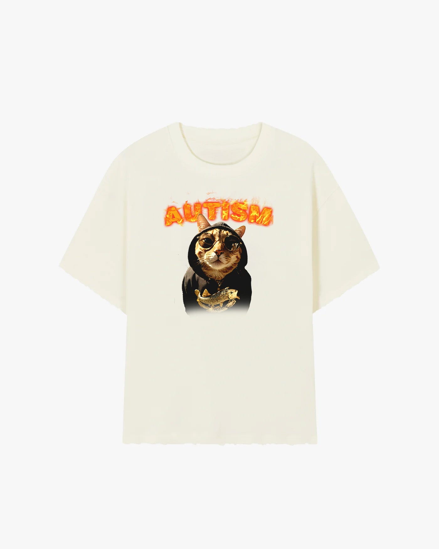 Autistic Cat Graphic T-shirt