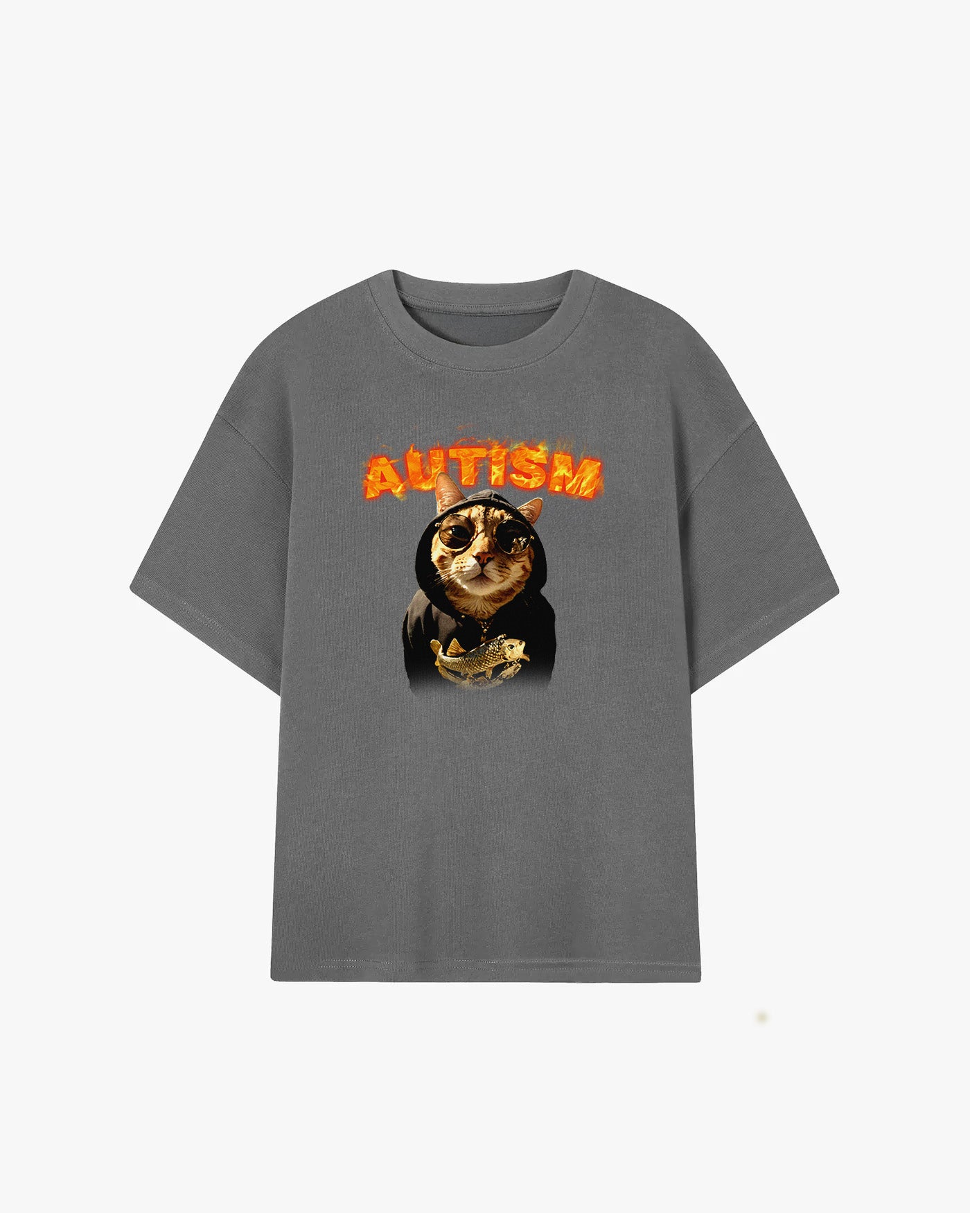 Autistic Cat Graphic T-shirt